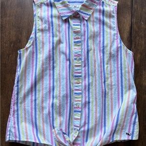 Vineyard Vines Multicolor Striped Sleeveless Kids Shirt
